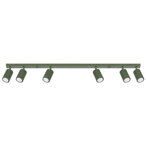 Plafondlamp KARBON 6L olijfgroen
