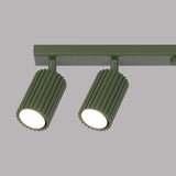 Plafondlamp KARBON 6L olijfgroen
