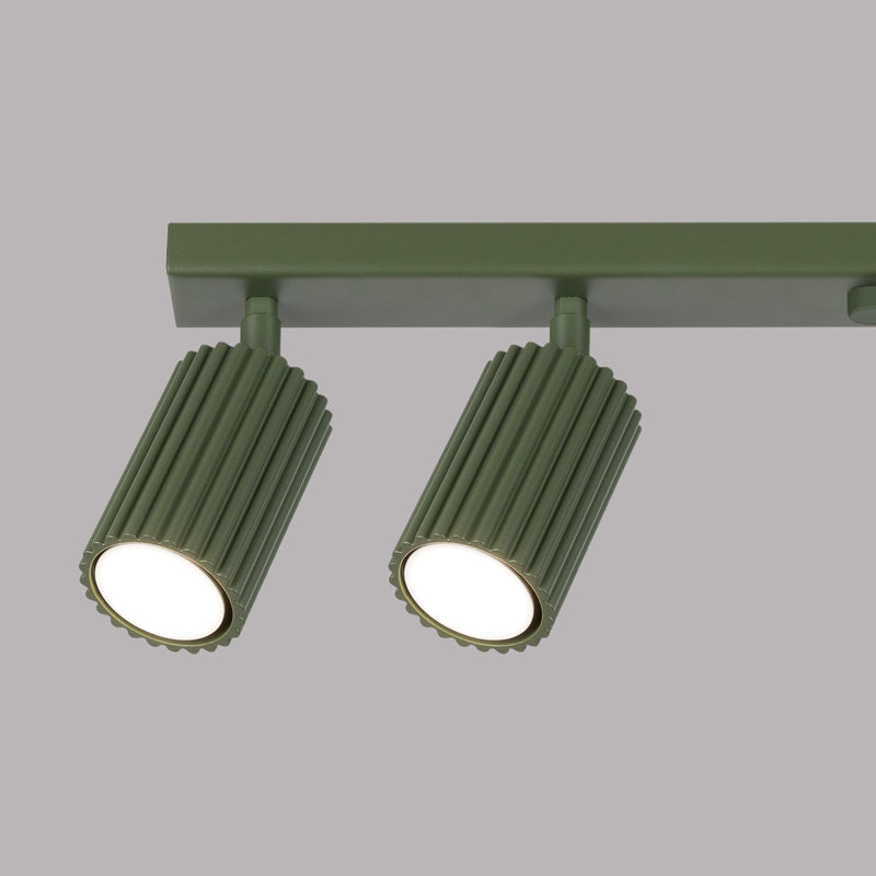 Plafondlamp KARBON 6L olijfgroen