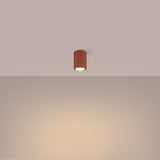 Plafondlamp KARBON 10 rood oker