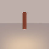 Plafondlamp KARBON 30 rood oker