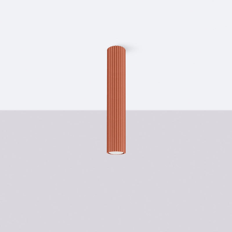 Plafondlamp KARBON 40 rood oker