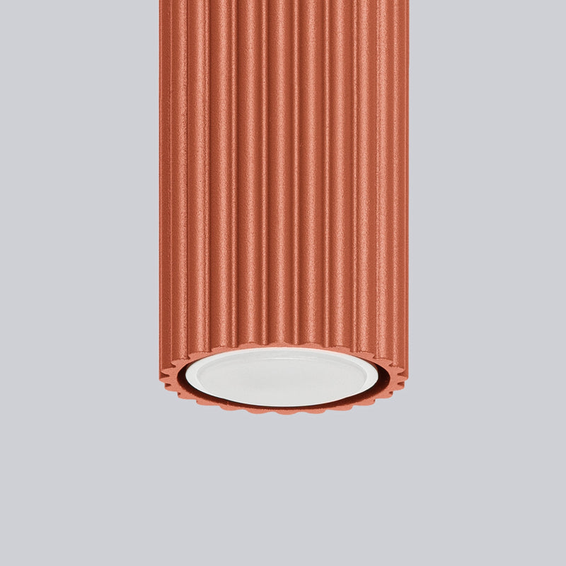 Plafondlamp KARBON 60 rood oker