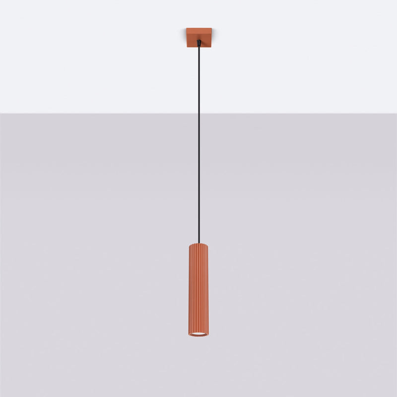Hanglamp KARBON 1 rood oker