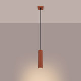 Hanglamp KARBON 1 rood oker