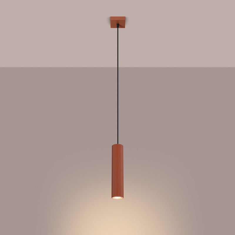 Hanglamp KARBON 1 rood oker