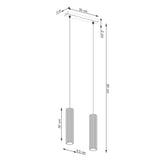 Hanglamp KARBON 2 rood oker