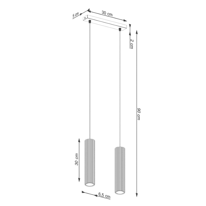 Hanglamp KARBON 2 rood oker