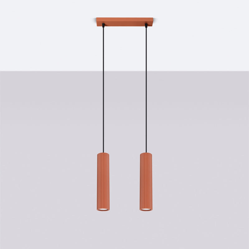 Hanglamp KARBON 2 rood oker