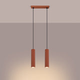 Hanglamp KARBON 2 rood oker