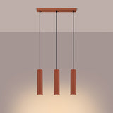 Hanglamp KARBON 3L rood oker