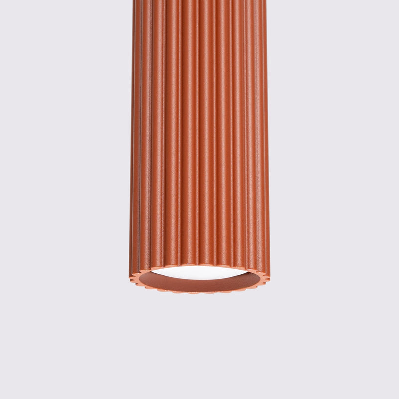 Hanglamp KARBON 3L rood oker