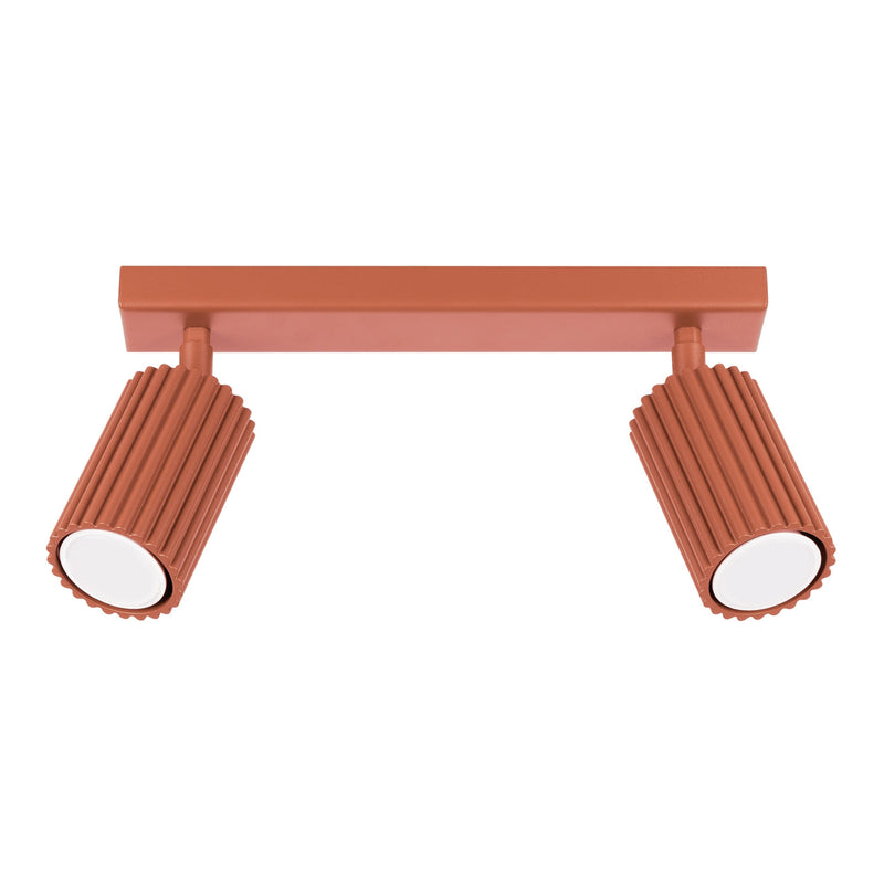 Plafondlamp KARBON 2 rood oker