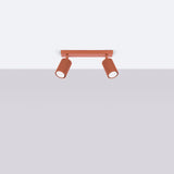 Plafondlamp KARBON 2 rood oker