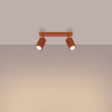 Plafondlamp KARBON 2 rood oker
