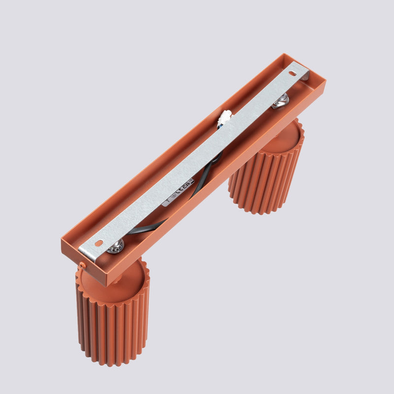Plafondlamp KARBON 2 rood oker