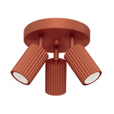 Plafondlamp KARBON 3P rood oker