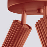 Plafondlamp KARBON 3P rood oker