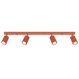 Plafondlamp KARBON 4L rood oker