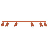 Plafondlamp KARBON 6L rood oker
