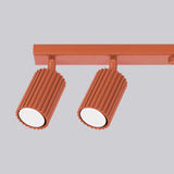 Plafondlamp KARBON 6L rood oker