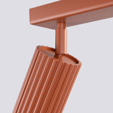 Plafondlamp KARBON 6L rood oker