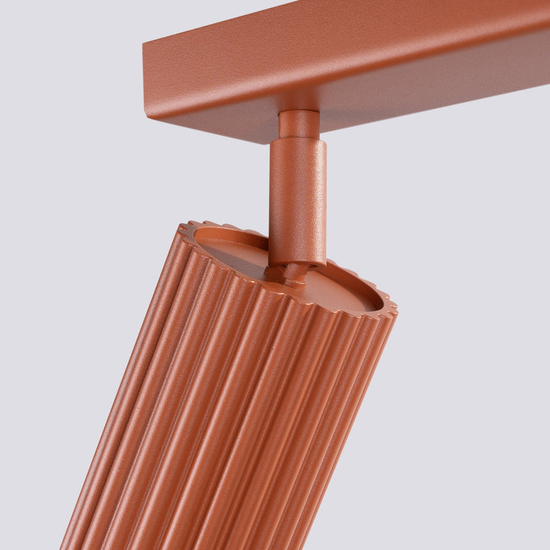 Plafondlamp KARBON 6L rood oker