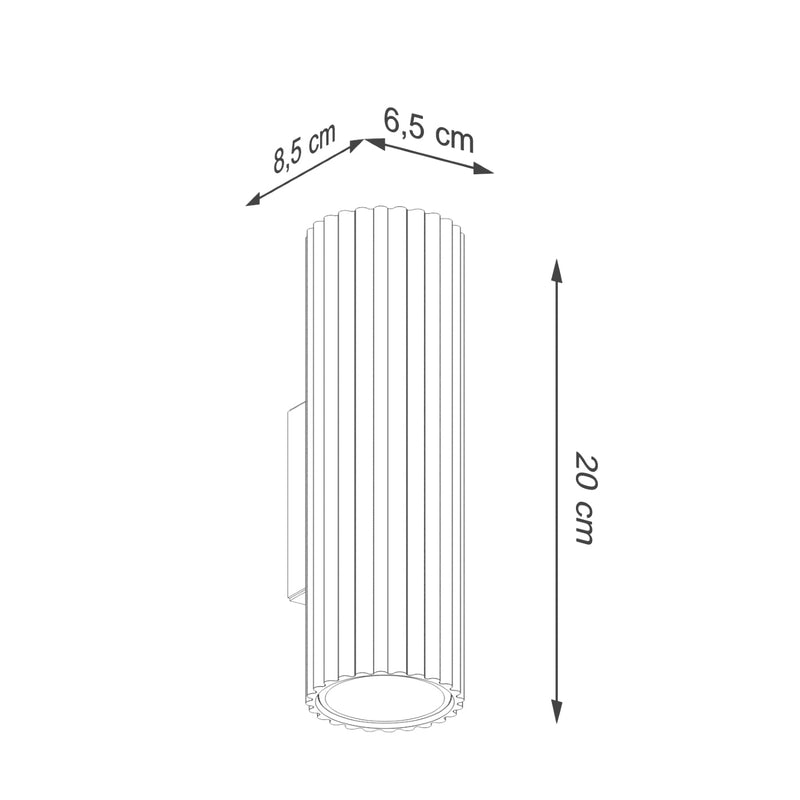 Wandlamp KARBON 20 wit