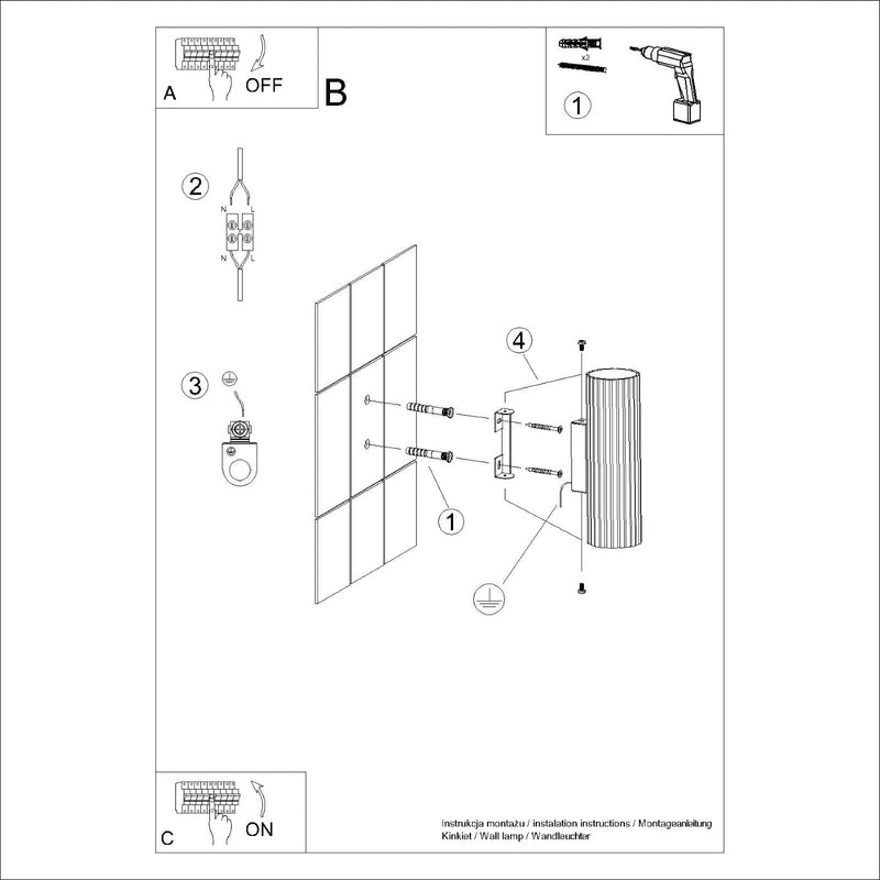 Wandlamp KARBON 20 wit