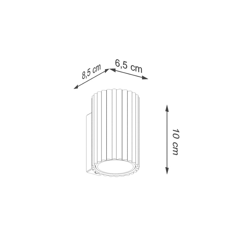 Wandlamp KARBON 10 zwart