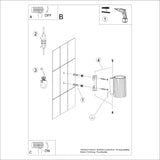 Wandlamp KARBON 10 zwart
