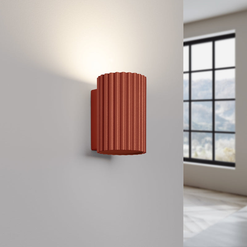 Wandlamp KARBON 10 rood oker