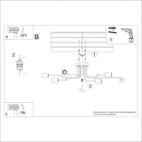 Moderne witte Kroonluchter TIMBO 6