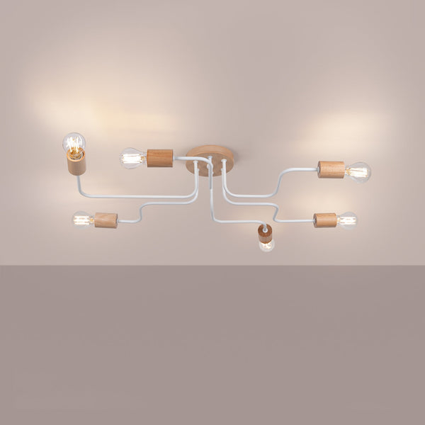 Moderne witte Kroonluchter TIMBO 6