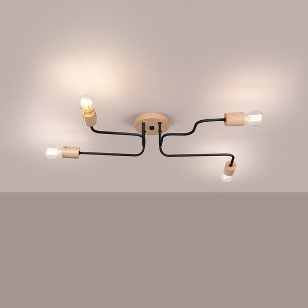Moderne zwarte  Kroonluchter TIMBO 4