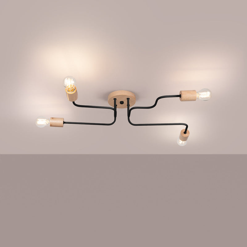 Moderne zwarte  Kroonluchter TIMBO 4