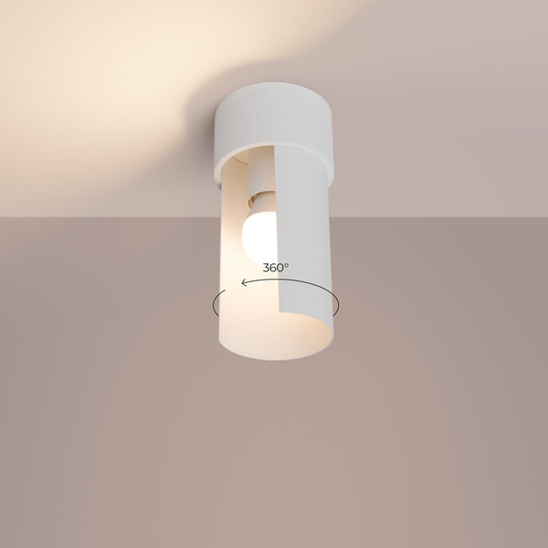 Roterende Plafondlamp FLASH wit