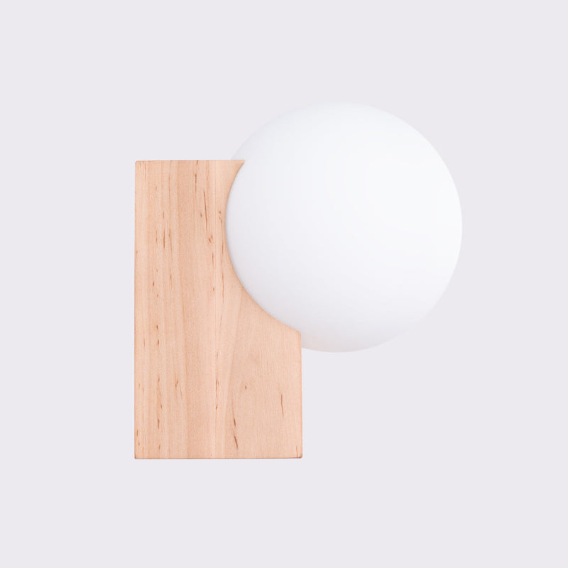 Wandlamp BULBO natuurlijk hout