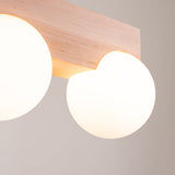 Plafondlamp BULBO 2 naturel hout