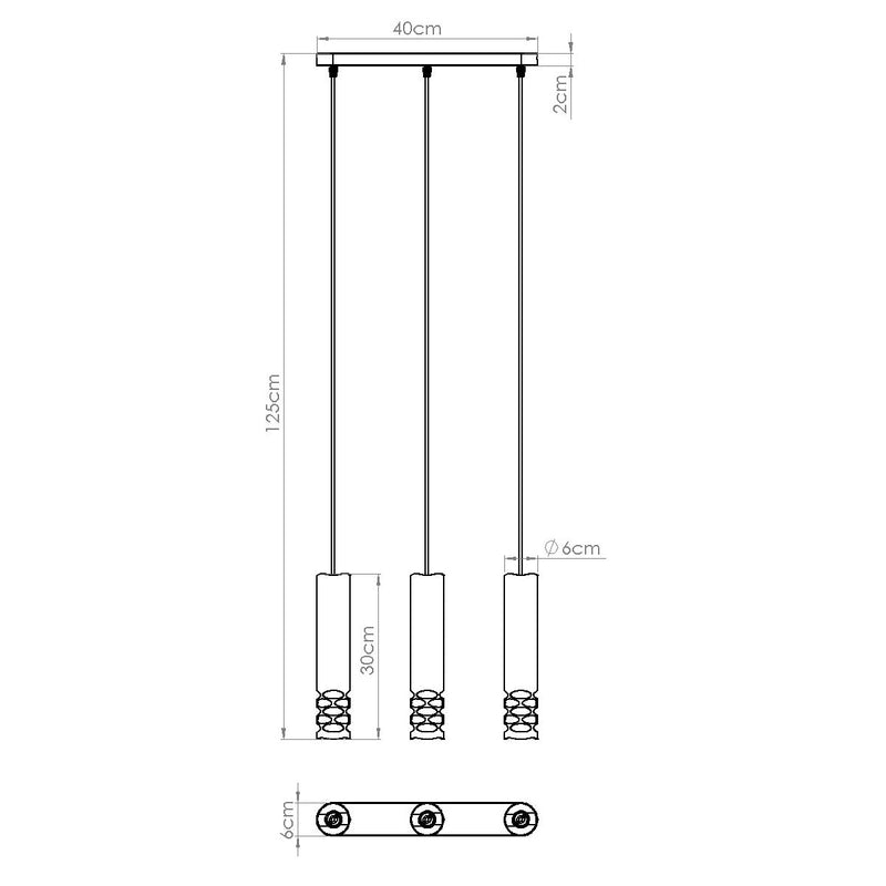 Hanglamp LIRO 3L wit