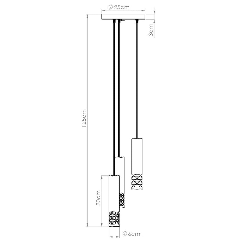 Hanglamp LIRO 3P wit