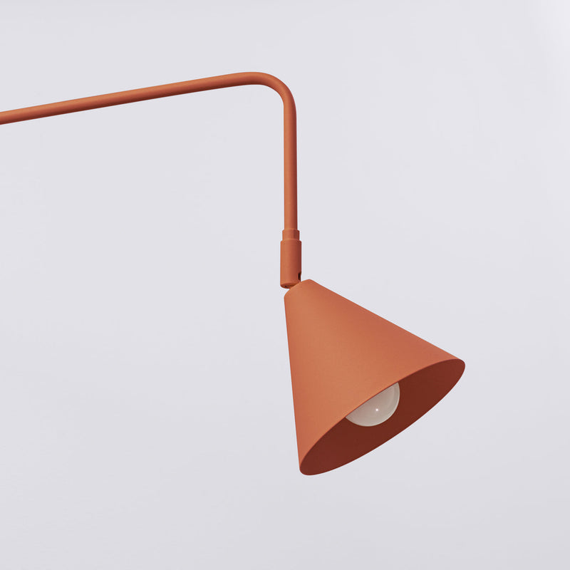 Wandlamp NOX rood oker