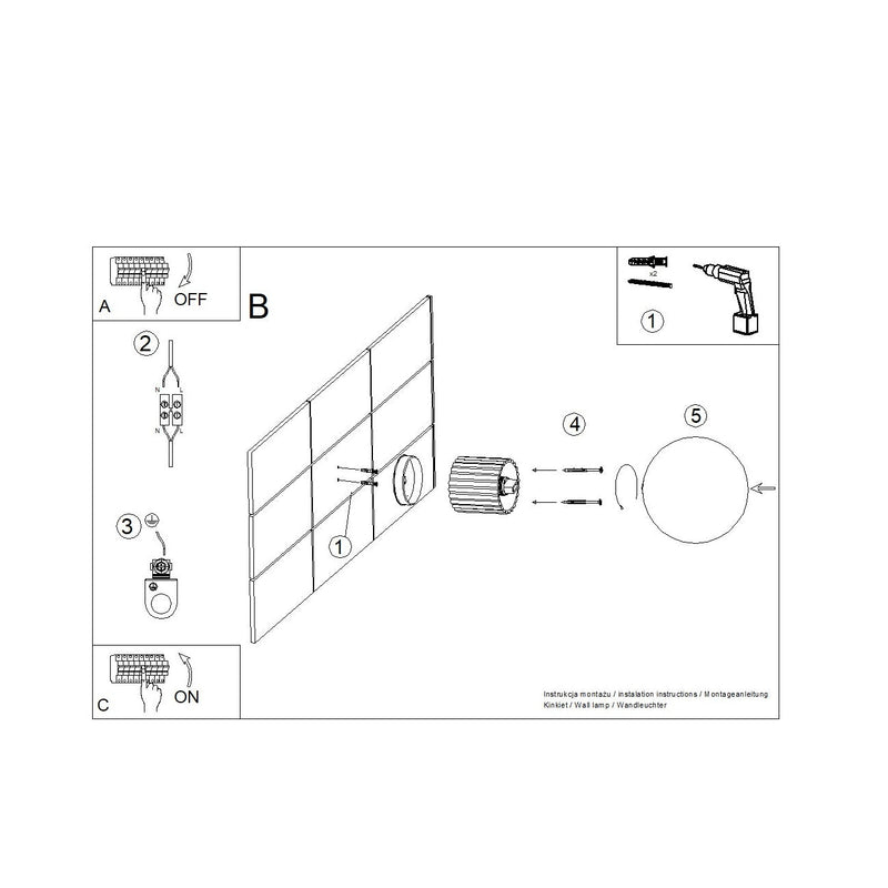 Wandlamp HALO rode okra IP44