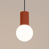 Hanglamp HALO 1 rood ochra