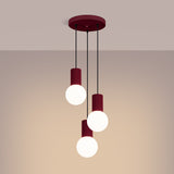 Hanglamp HALO 3P bordeauxrood