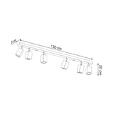 Lightinup SRL - Keke Eiken Plafondlamp 6 spots