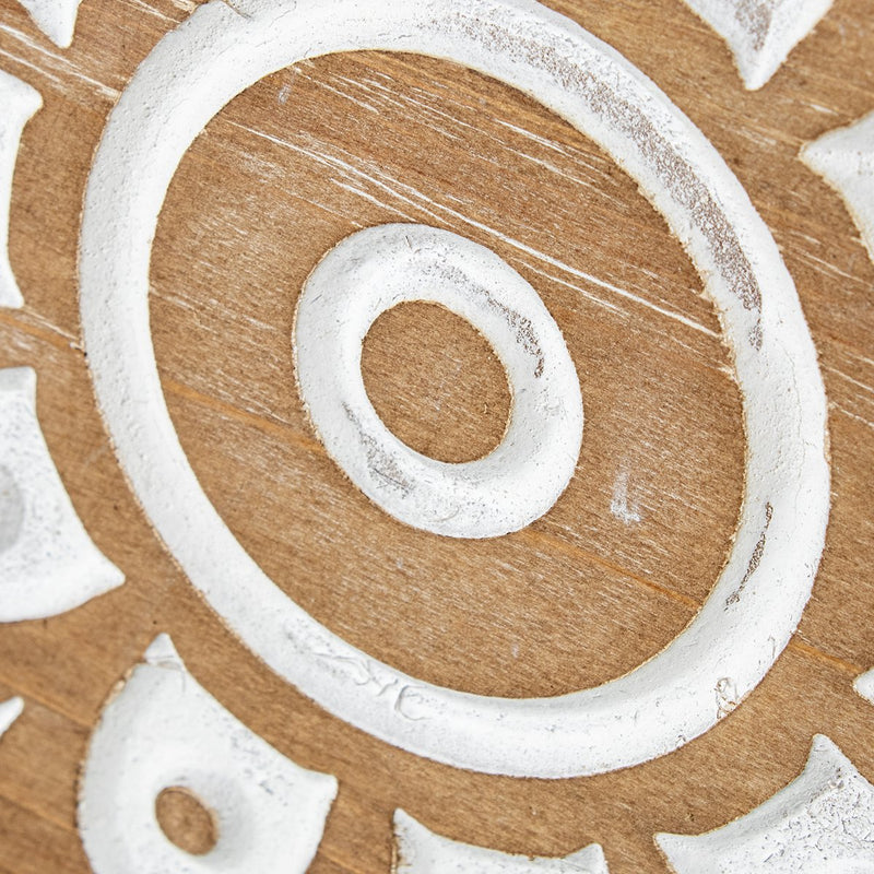 Alexandra Style - Natuurlijke Cirkels Houten Wandapparaat _130X64X4,5cm