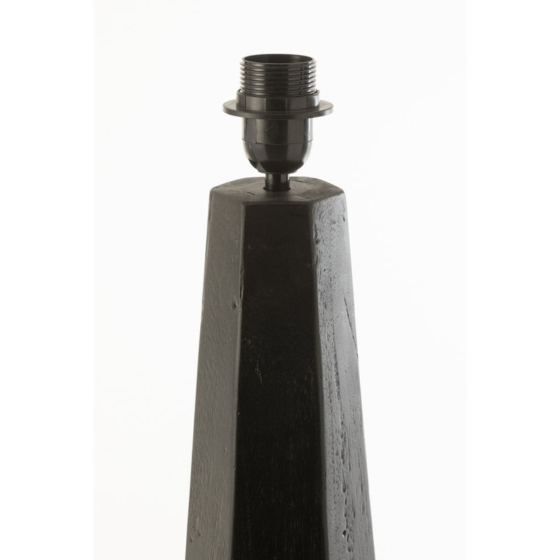 J-Line Lampenvoet Octogonaal - Hout - Zwart - Large