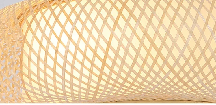 BambuLoom Grace: Handgemaakte Bamboe Rieten Hanglamp