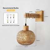 BAMBULUX Bamboe Wandlamp